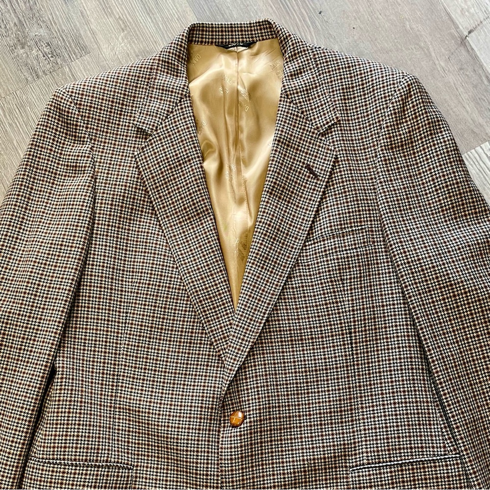 Vintage DAKS Ben Turturici USA Union Made 100% Wool Tweed Sports Coat Blazer - Picture 4 of 16